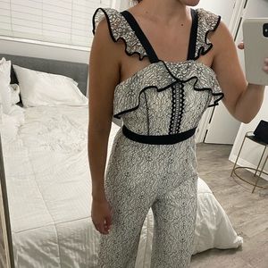 Adeptness Rae Jumpsuit Black/White